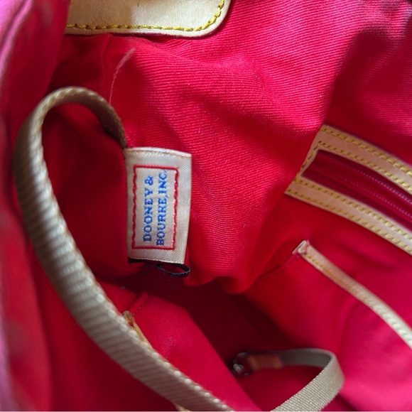 Dooney & Bourke Bougainvillea Zip Top Shopper Bag Purse Tote Pink Floral - Picture 8 of 12